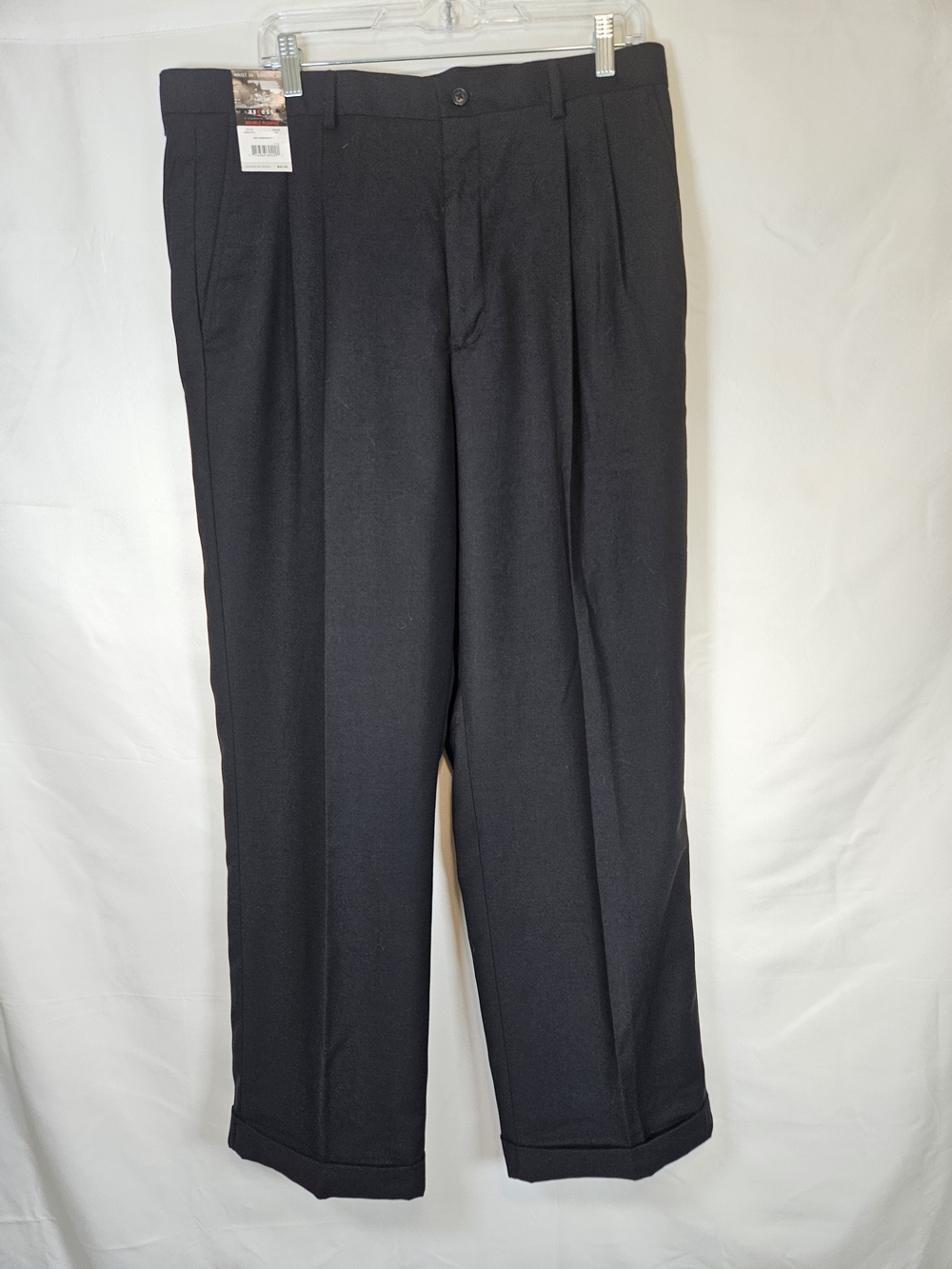 Axcess Black Men’s Dress Pants with Subtle Logo